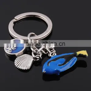 Wholesale Pet Key Chain Key Ring Blue Emperor Fish Keychains thumbnail-1