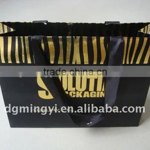 Luxury Black Paper Shopping Bag, Customer Design Packaging Bags thumbnail-1