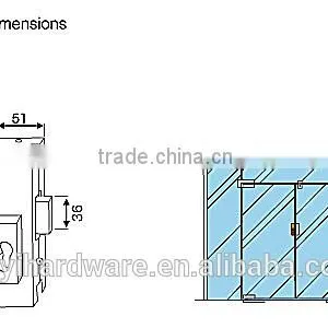 V-90 Glass Door Clamp /patch Fitting/glass Door Lock/door Clamp Lock thumbnail-2