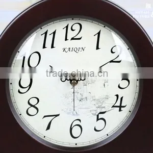 Black Wooden Desktop Clock Wall thumbnail-1