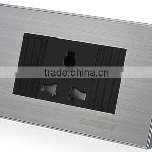 118-X1 Hot Wall Europe Wholesale Stainless Steel PC Material Safe 3 Pin Universal Socket thumbnail-1