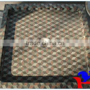 Square Red Marble Mosaic Sink thumbnail-1