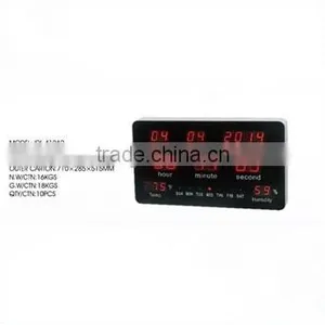 LED Digital Clock With Calendar Temp& Humidity Display thumbnail-1