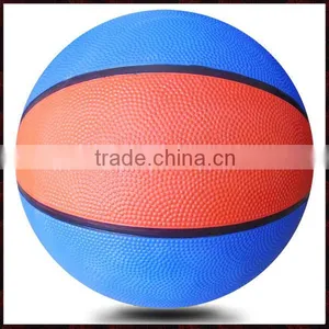 Good Quality Blue and Red Custom Size 5 Rubber Basketball Without Printing thumbnail-1