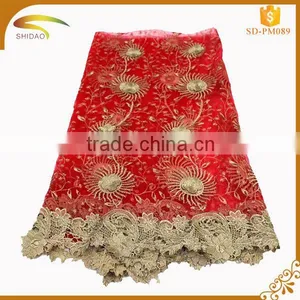 Wholesale High Quality Latest Italian Decorative Embroidery Stretch Silk Fabric Market in African thumbnail-5