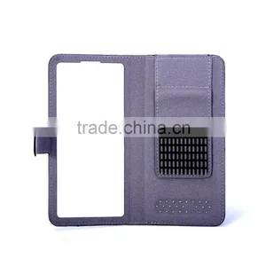 Durable Mobile Phone Leather Universal Case With Big View Window thumbnail-5