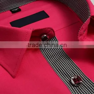 Plain Green Shirt Vintage Style Shirt 2015 Fashion Men Slim Shirt thumbnail-3