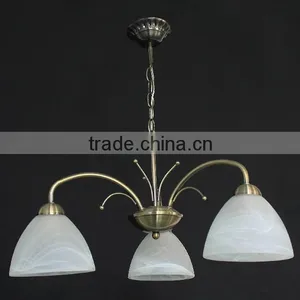 2015 NEW DESIGN WHITE GLASS BALL Retro Rustic Chandelier Wrought Iron Lighting Fixture thumbnail-2