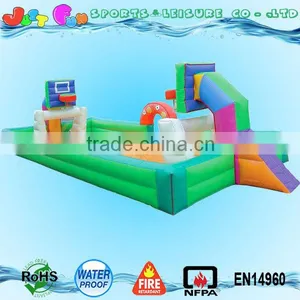 Inflatable Sports Equipment Inflatable Football Field With Basketball Hoops Game Combo thumbnail-3