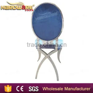2016 Stainless Steel Round Back Design Fabric Banquet Hall Chairs thumbnail-4