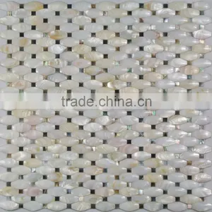 Convex Pattern Shell Mosaic Tile,bathroom Tile,seamless on Mesh thumbnail-1