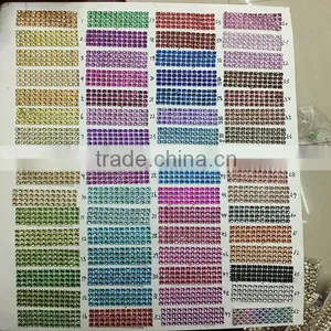 Wholesale 24 Row Plastic Rhinestone Mesh Trimming for Decoration Quality Choice thumbnail-6