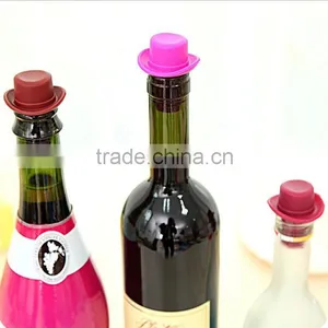 Wholesales Cheaper Logo Design Silicone Wine Stopper thumbnail-1