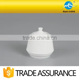Durable White Ceramic Sugar Pot for Kitchen thumbnail-1