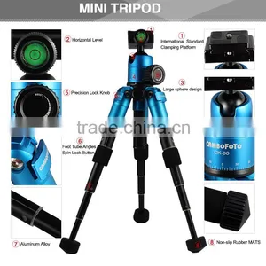 Portable Folding Ultra Aluminum Alloy Tripod Compact Desktop Macro Mini Tripod Kit With Ball Head for Canon DSLR Camera thumbnail-1