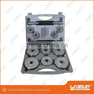 15KGS CAST IRON/CHROME DUMBBELL SET thumbnail-1