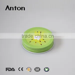 Kiwi Fruit Shaped Custom Straw Metal Tinplate Caps thumbnail-4