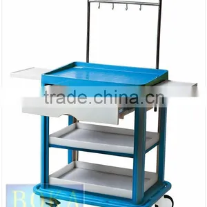 BK810 China Aluminium Steel Hospital Crash Cart Medical Trolley thumbnail-4
