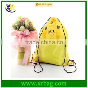 T Shirt Shape Drawstring Sack Backpack Bag Foldable in Pouch thumbnail-5