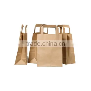 Custom Printed Natural Brown Kraft Paper Shopping Bag With Handle thumbnail-4