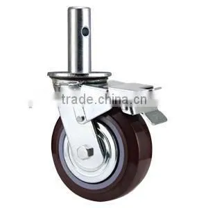 Solid Iron Core Rubber Industrial Carts' Castor Wheels N420(DB) thumbnail-4