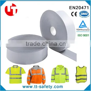 High Visibility Silver TC Wholesale Safety Uniform Shirts Reflective Tape thumbnail-1