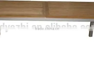 Aluminum Frame Powder Coated Outdoor Furniture Sling Table With Teak thumbnail-1