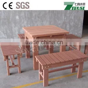 Outdoor Wood Plastic Composite Bench, Waterproof Composite Bench thumbnail-5