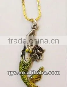 Alloy Mermaid Pendant, Metal Necklace Pendant thumbnail-1