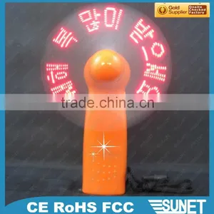2016 SUNJET Promotional Customized PVC Personal Travel Mini Led Message Fans Shenzhen thumbnail-3