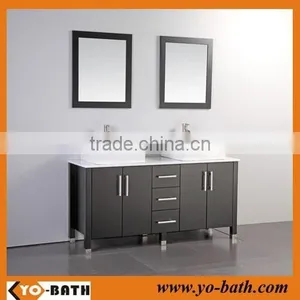 60" Double Basin Wooden Bathroom Sanitary Ware thumbnail-1