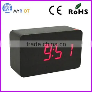 Eco-friendly Wooden LED Alarm Clock thumbnail-1