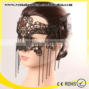 Beads Gothic Sex Eye Mask, Sexy Lace Eye Mask thumbnail-2