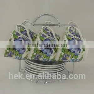 Factory Directly Sale Modern Tea Cup and Saucer Flower Color thumbnail-1