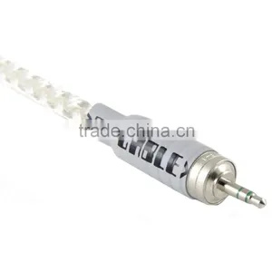 Silver Cable 3.5mm MALE to MALE Stereo Audio Cable Moon Goddes & Plug CANARE F12 thumbnail-2