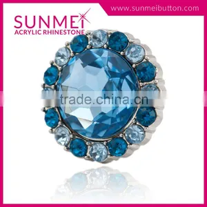 Taiwan Wholesale Fashion 26mm Rhinestone Snowflake Embellishments Button thumbnail-3