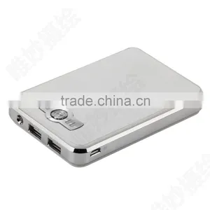 Traveling 2 USB 2.1A Output Rechargeable Leather Power Bank 10000 thumbnail-6