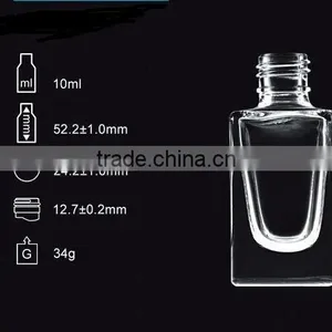 5ML Flat Square Shaped Glass Nail Polish Container China Factory thumbnail-2