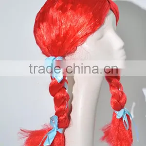 Cartoon Red Dreadloks With Two Ponytials Wig N358 thumbnail-2