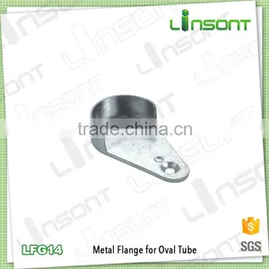 China Products Zinc Alloy Wardrobe Rail Support Wardrobe Accessories Oval Tube Flange thumbnail-1