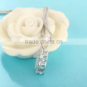 Silver Fashion Jewelry 2016 Dancing Stone Pendant Neckalce Women Jewelry SPG916W thumbnail-4