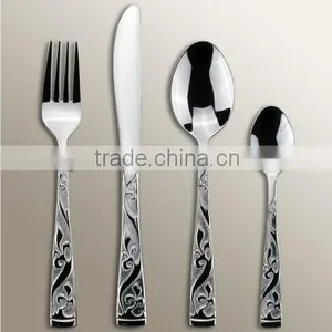 Stainless Steel Cutlery Polishing Cutlery Steak Fork and Spoon High Quality Cutlery 4pcs Set Stainless Steel Cutle thumbnail-1