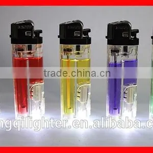 Refillable Color Gas Flint Lighter LED thumbnail-1