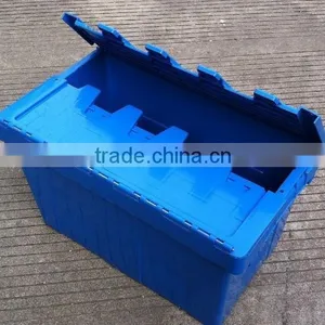 60L/62L Sale Plastic Turnover Boxes With Cover,Stackable Plastic Logistic Boxes,Plastic Box With Higed Lid thumbnail-2