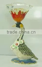 Hawaii Enamel Crystal Candle Holder/candler/candle Stick thumbnail-1