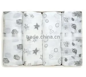 4-in-1 Bamboo Muslin Receiving Blankets thumbnail-2