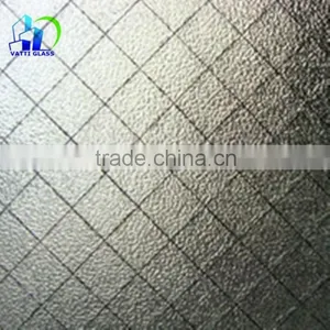 6mm Clear Wired Glass Clear Diamond Wired Glass Decorative Wired Glass With CE CCC thumbnail-5