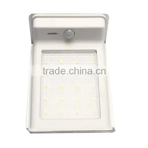 20 Led Panel Texture Lampshade 1800mah Ni-MH Battery PIR Sensor + Light Control Solar Motion Light thumbnail-3