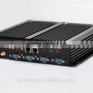 Industrial PC Fanless Design Mini Computer Mini PC Core i3 4010U With 6 RS232 Ports thumbnail-5