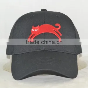 Guangzhou Hat Factory Professional Custom 6 Panel / 100% Cotton/black/red - Embroidery Logo/baseball Cap thumbnail-1